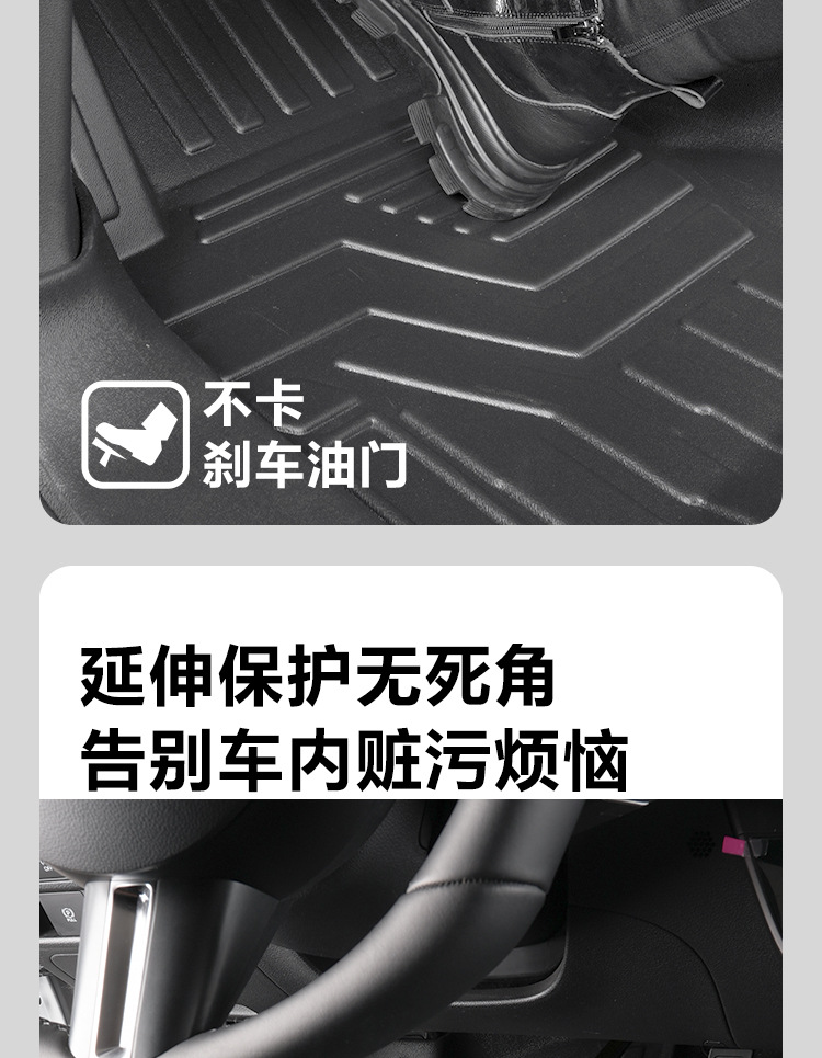 Suitable for Hyundai Sonata 20-25 models, 10th and 11th generations, full coverage TPE car floor mats