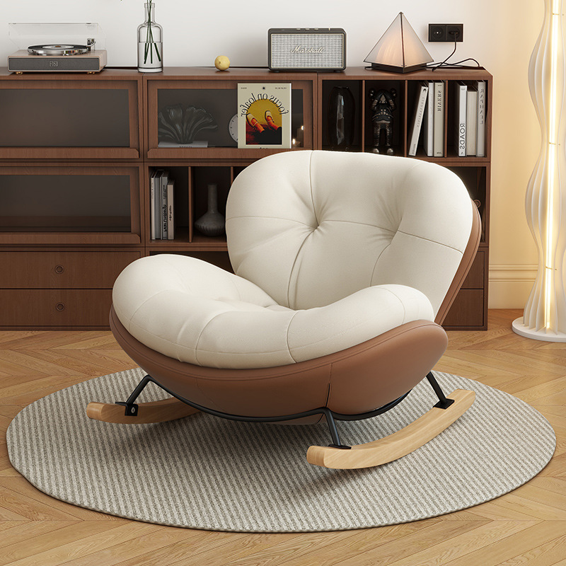 Rocking Chair Household Living Room Single Sofa Chair Snail Chair Adult Recliner Balcony Leisure Rocking Chair Lazy Sofa Chair