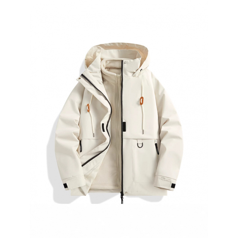 2024 [Chaqueta de moda de moda para mujer tres en uno a prueba de viento e impermeable chaqueta exterior de dos piezas para exteriores