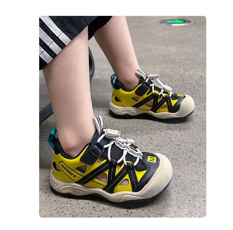 Breathable Closed Toe Childrens Sandals Soft Sole Beach Shoes_voghion.com
