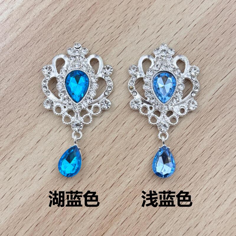 新しい合金水滴アクリルペンダントジュエリーアクセサリー平底ブローチアクセサリー DIY 衣類帽子アクセサリー|undefined