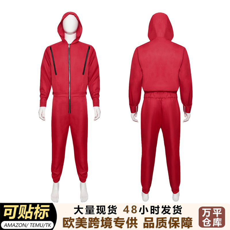 Cross-Border 5 Paper Money House Cosplay Costume Dali Workwear Jumpsuit Movie Replica Korean Version Cosplay Outfit