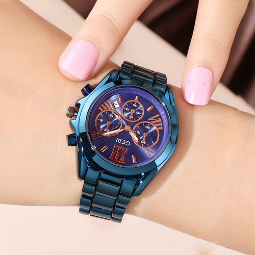 GEDI Cross-border Steel Strap Women's Business Style Stainless Steel Bracelet Watch Waterproof Date Lady Watch Wholesale