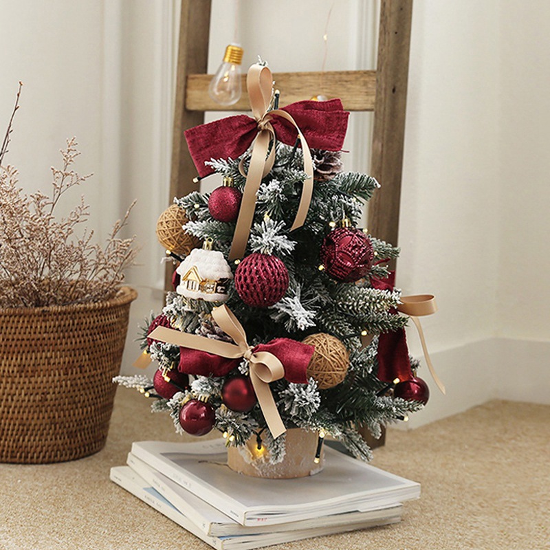 Nuevos productos transfronterizos árbol de Navidad PE con lámpara mini árbol de Navidad decoración en stock árbol de Navidad