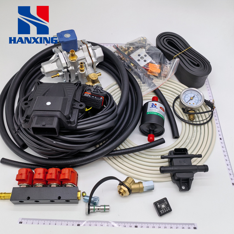Lpg/Cng Car Oil to Gas Conversion Hp48Cng Kit Large Hole Small Tm Inflation Valve Gas Car Accessories