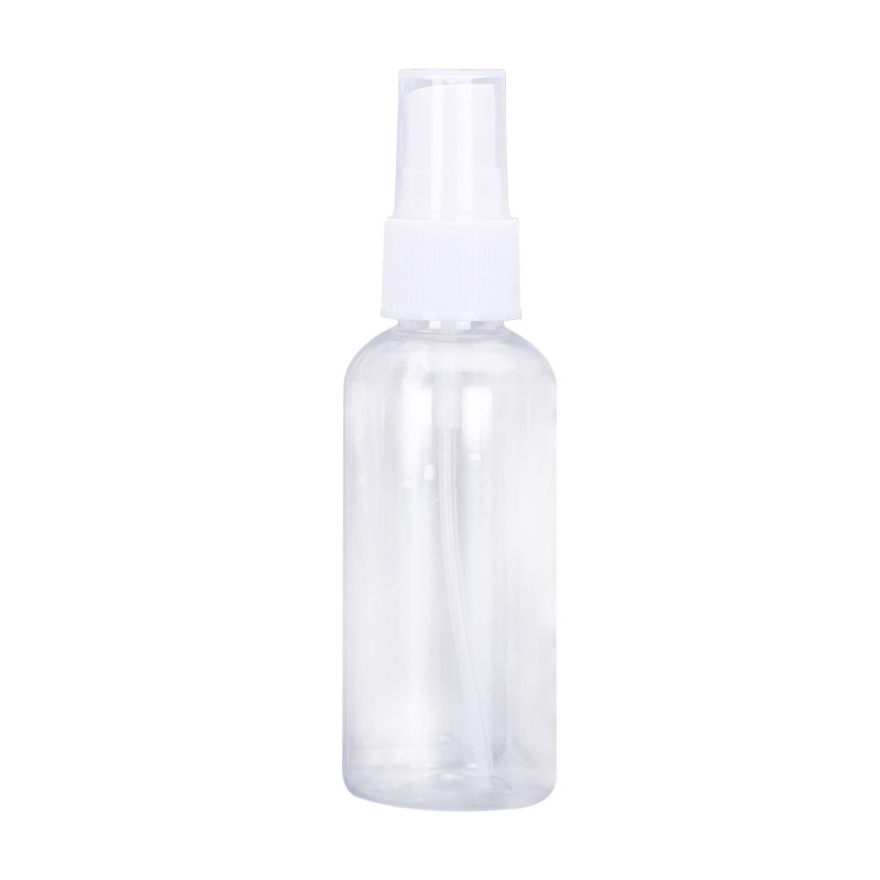 Botella de spray 30/50/100ml Botella de spray lateral transparente PET Botella de spray hidratante de alcohol pequeña Botella de spray de niebla fina portátil