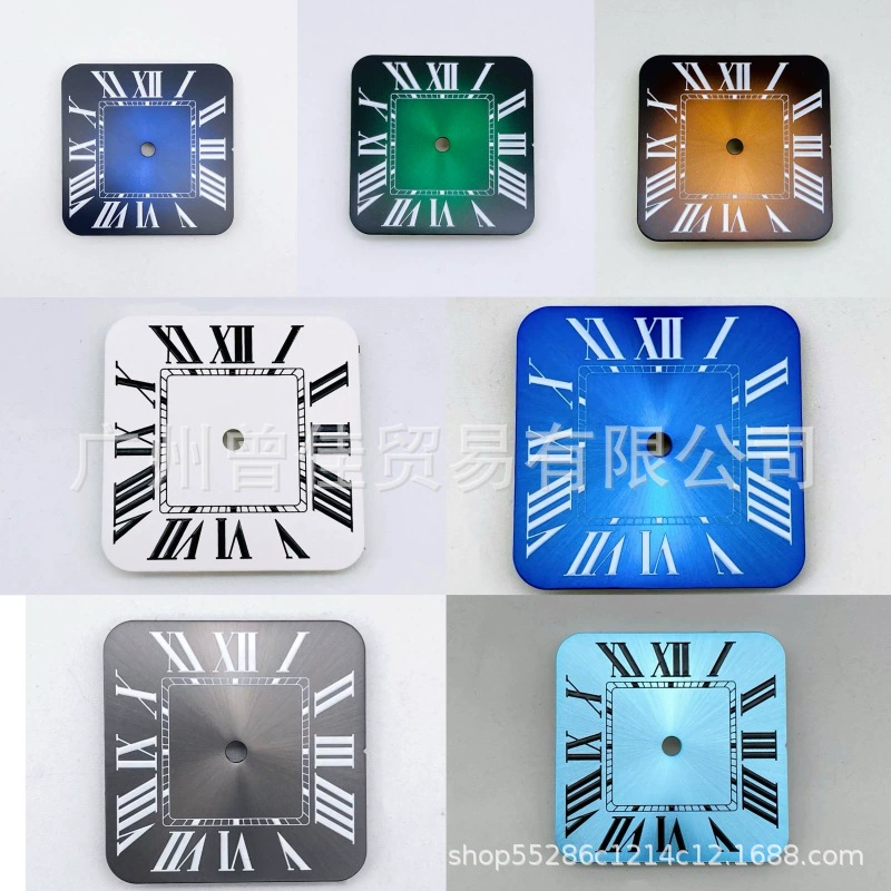 Подходит для квадратного циферблата Santos 27 мм, поверхности с солнечным узором, песчаной поверхности, модифицированного механизма NH35, аксессуаров для часов.