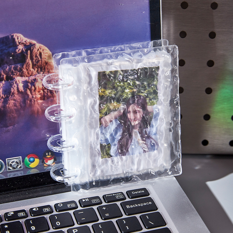 Aguas onduladas un palacio de tarjetas de alta cara mini 3 pulgadas de tarjetas de almacenamiento de estrellas transparentes álbum de fotos