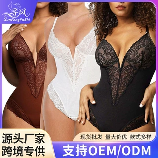 现货大码钢圈连体塑身衣女士美体塑形内衣 收腹提臀束身性感连体