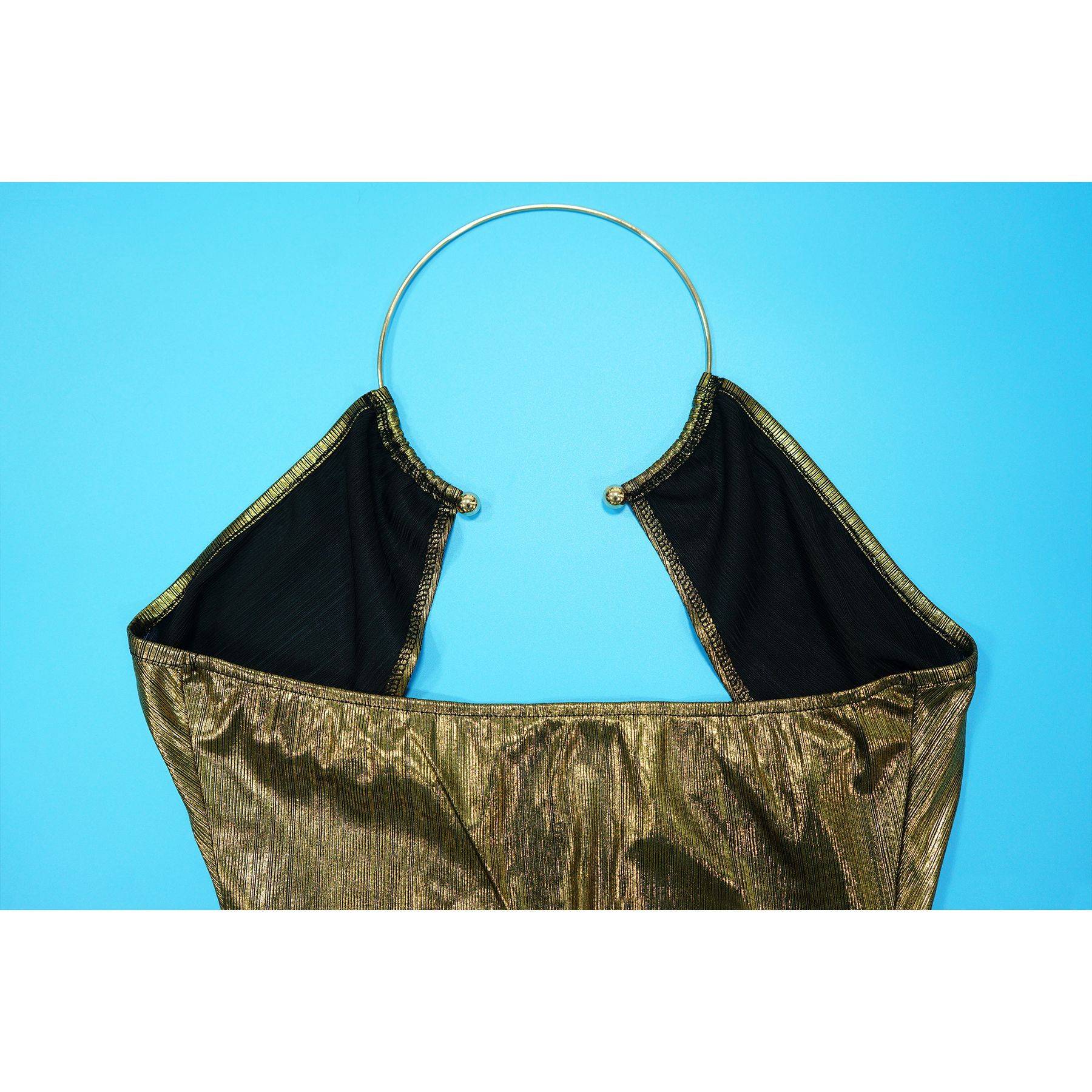 Women Clothing Sexy Deep V Plunge Neck High Slit Sleeveless Party Dress Dress