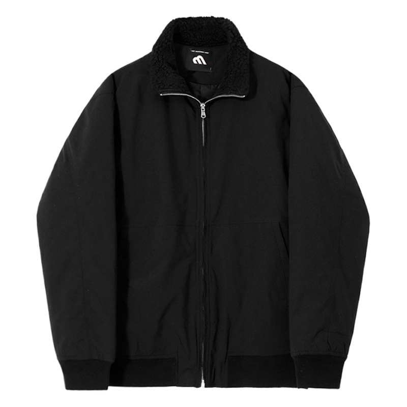 MYQ japonés retro solapa abrigo de algodón acolchado Chaqueta de algodón acolchado de invierno de los Hombres estilo coreano chaqueta suelta de algodón acolchado