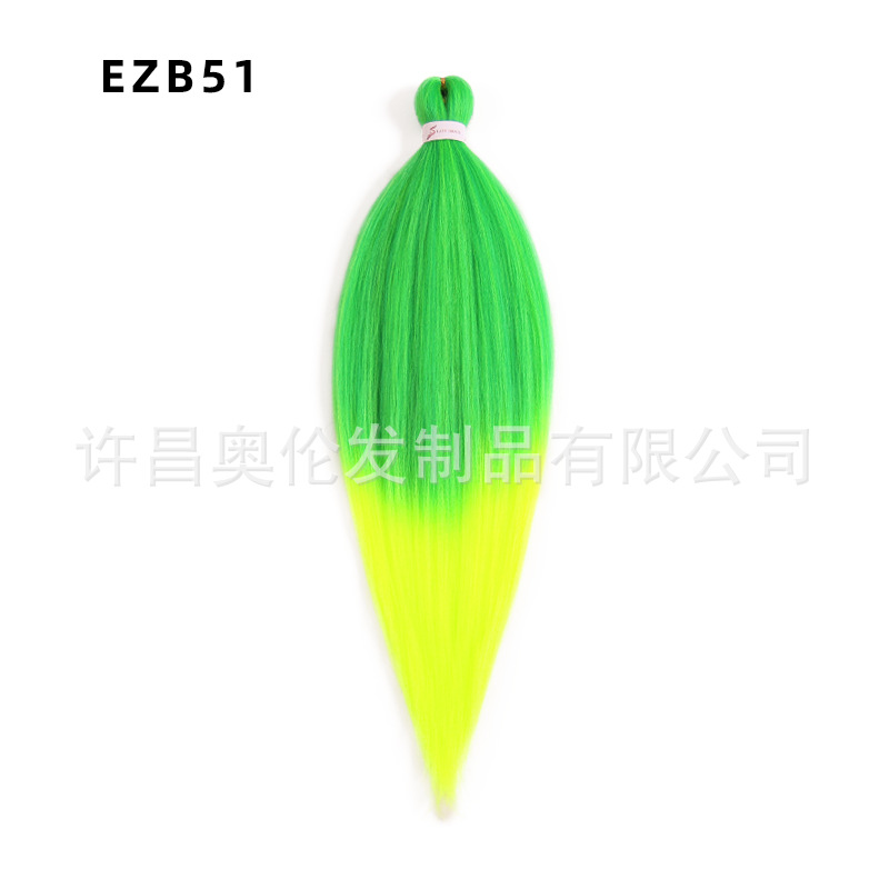 EZ peluca floja suave de fibra química africana 26 pulgadas 90 gramos de PVC bicolor ignífugo seda de baja temperatura gran trenza