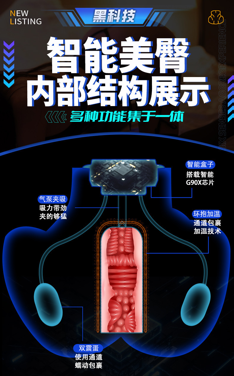 Half-Body TPE Masturbator with Vagina and Buttocks, Manual Inverted-Mold Design, Flesh Tone — detail image 18