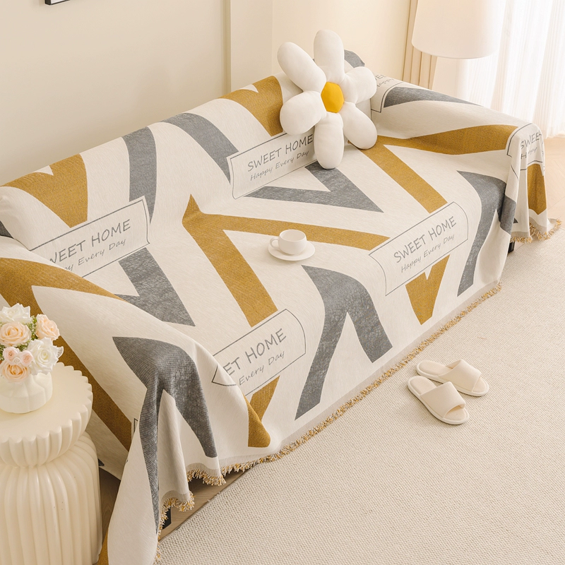 Universal non‑slip sofa cover, chenille, four‑season, multiple sizes & patterns