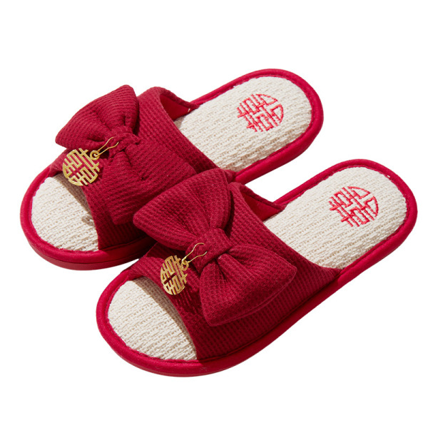 red home festive slippers all-season
