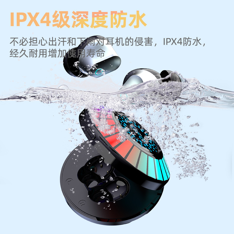 Cross-Border New K90Ufo Wireless Bluetooth Headset In-Ear Mini Super Long Battery Life Colorful Private Model
