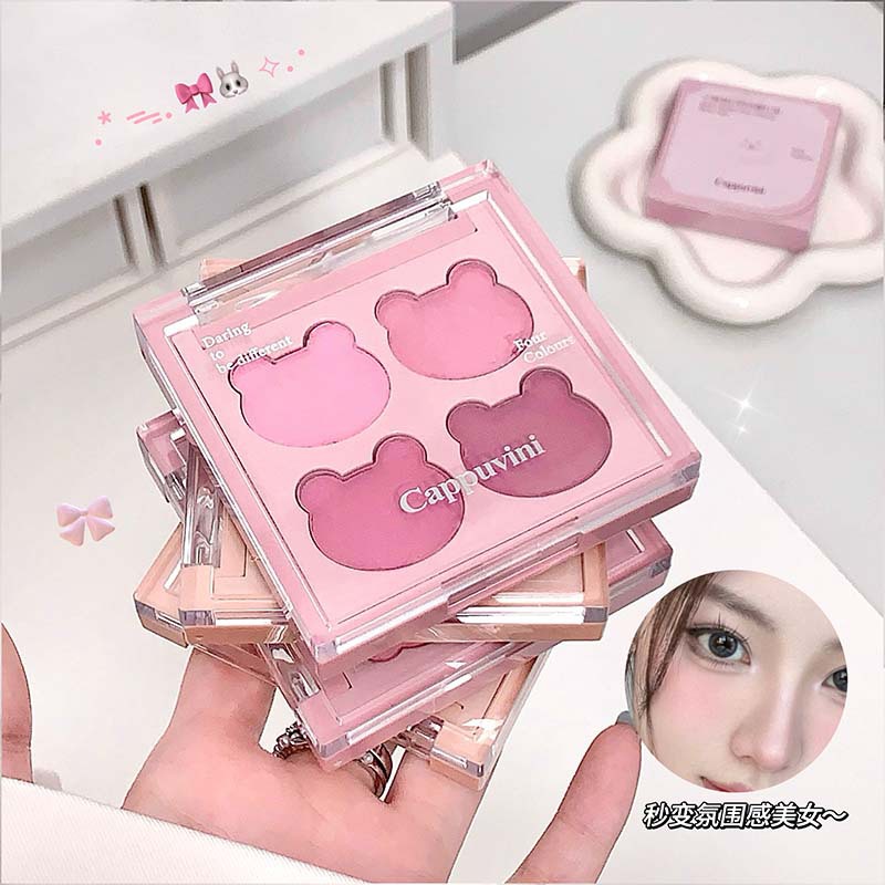Cappuvini pequeña fantasía de cuatro colores blush barro baja saturación fresco coreano vigor natural hinchazón color carmine