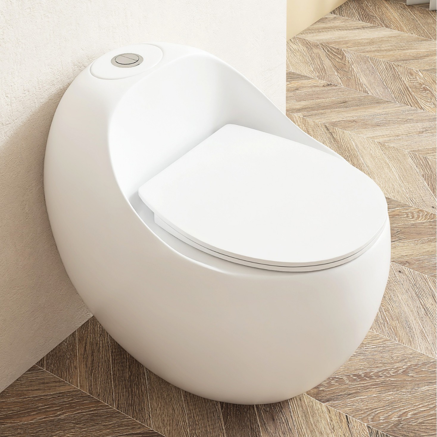 Nuevo huevo pequeño apartamento huevo huevo inodoro sifón tubo completo glaseado inodoro en forma de huevo hotel B & B al por mayor