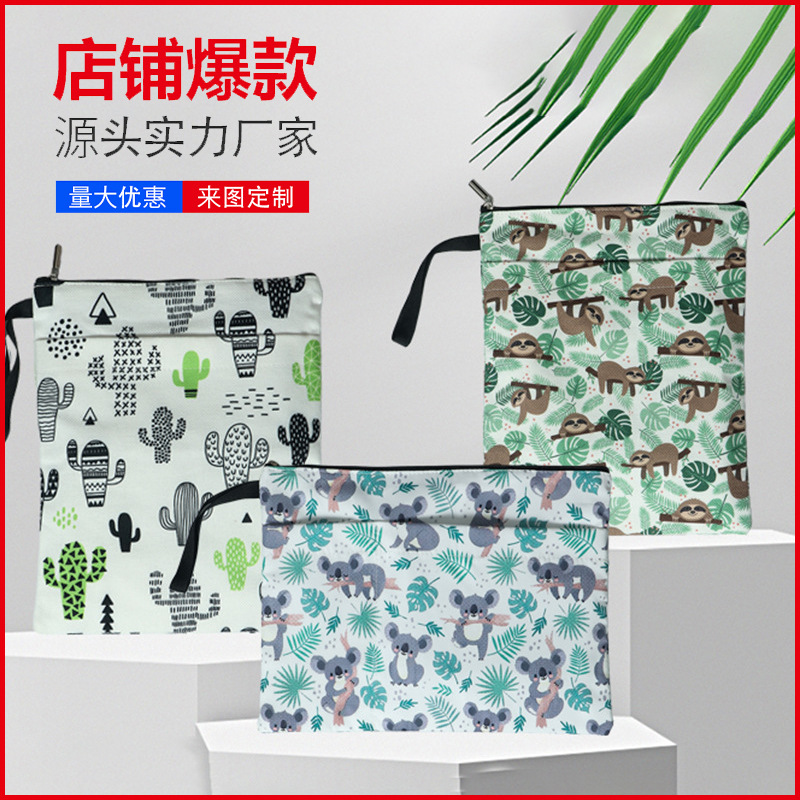 Cute koala patrón de animales de oficina en el hogar bolsa de archivos impermeable bolsa de datos de protección de estudiantes cubierta