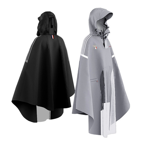 Electric vehicle raincoat adult model thickened hiking outdoor poncho pongee TPU waterproof Amazon foreign trade wholesale