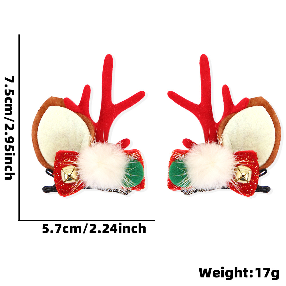 Cruzar la frontera Nueva horquilla de Navidad decoración del Partido de regalo de Navidad corbata de pico de pato clip arco campana clip