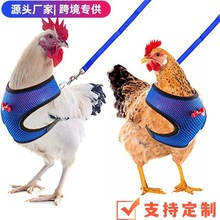 宠物背心式猫狗透气鸡鸭时尚网布宠物用胸背套装蝴蝶结宠物加牵引