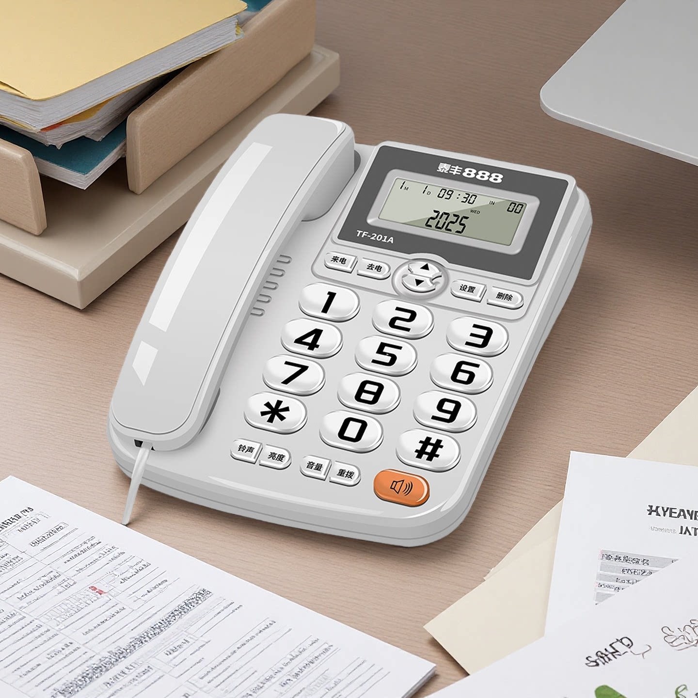 Taifeng TF201A Battery-Free Landline Phone, Home/Office Landline Phone, 2026 New Model