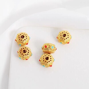 18K����ɫ�U��ͨ�׸���G�tɫ11*7mm����diy��������ɢ����