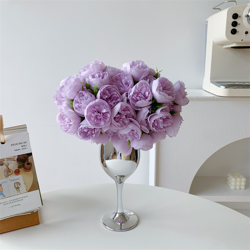 보라색 두 묶음 + 은잔