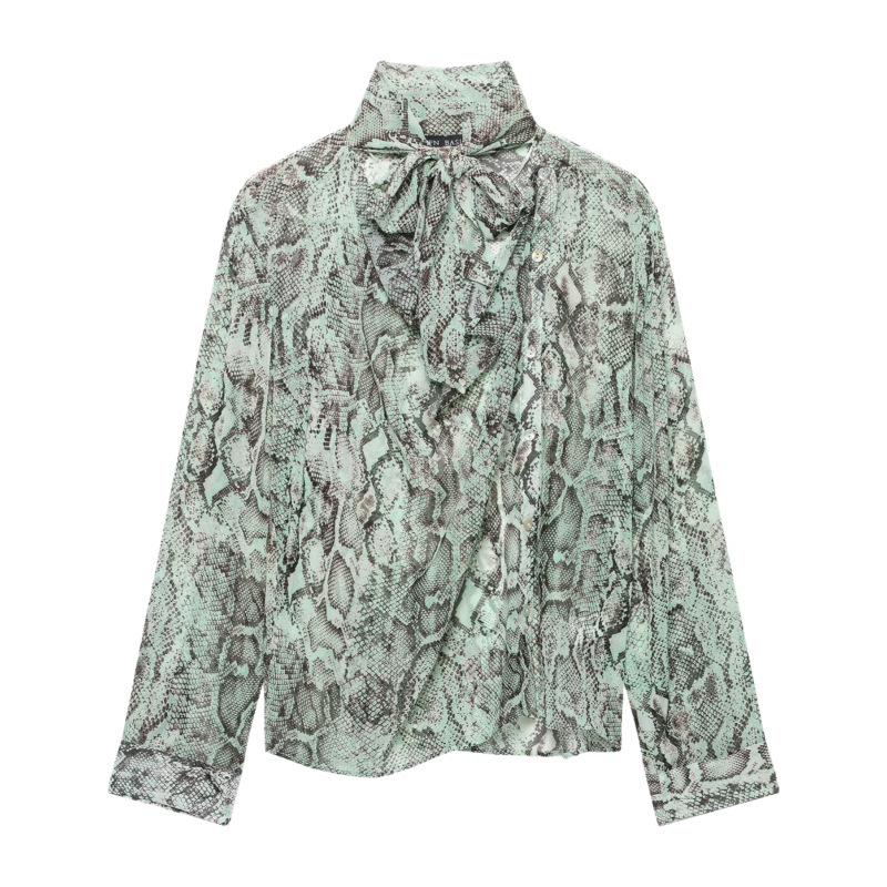 UNIZERA Women's Clothing 2026 Autumn New Casual Long-Sleeve Drape Collar Animal Print Shirt 8540307 UNIZERA Women's Clothing 2026 Autumn New Casual Long-Sleeve Drape Collar Animal Print Shirt 8540307