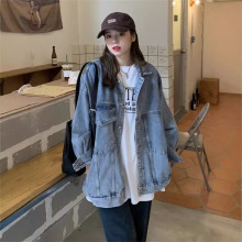 牛仔外套女2024新款小众设计感宽松BF风春秋中长款别致上衣ins潮