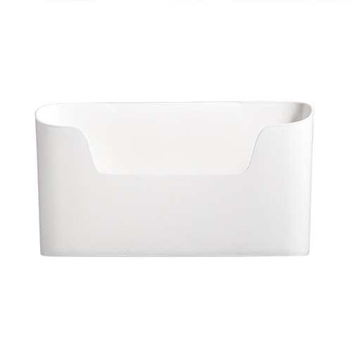 Wall-mounted storage box for the inside of kitchen cabinet doors—no-drill design; cling-film holder for kitchen cabinets; shelf for bathroom and toilet.
