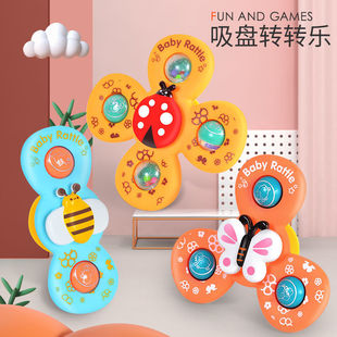 Children's Suction Cup Rotating Rattle, Rotating Flower Baby Gyro Toy 0-1 Years Old Baby Rotating Export