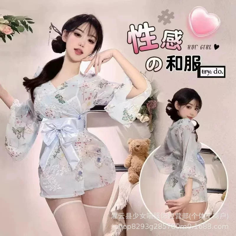 Sexy cute underwear with bow, pijama, bathrobe, Japanese uniform