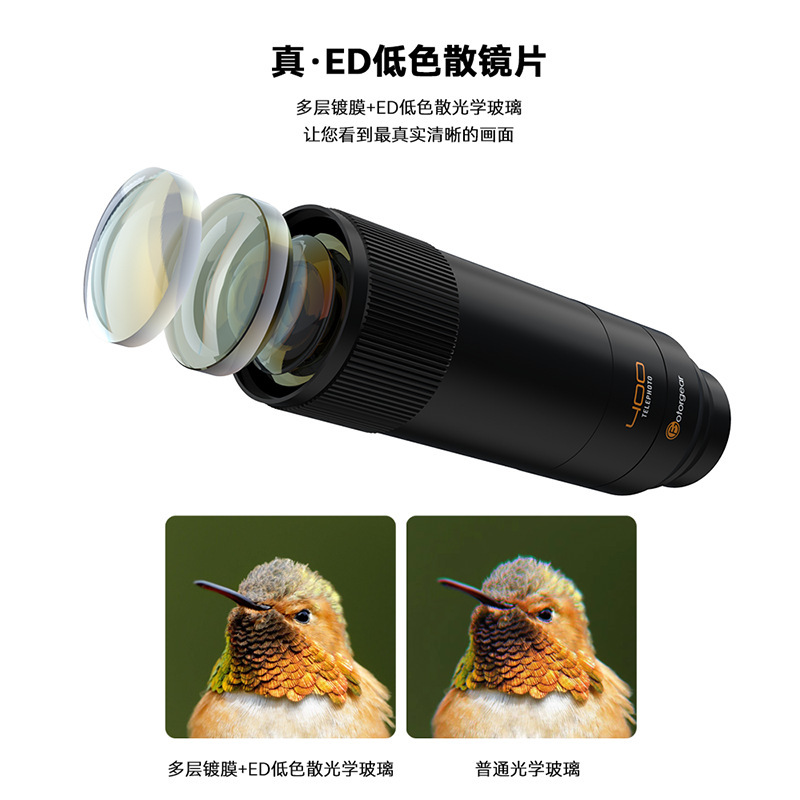 fotorgear苹果专业拍摄手机外置400mm长焦镜头适用小米14u/13u摄|undefined