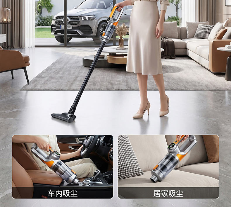 2027 New Model Car Vacuum Cleaner with Super Powerful Suction, Portable Small Wireless Vacuum for Car and Home Use