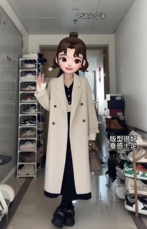 灰色韩系双面羊绒大衣女新款秋冬高级感羊毛外套小个子中长款|undefined