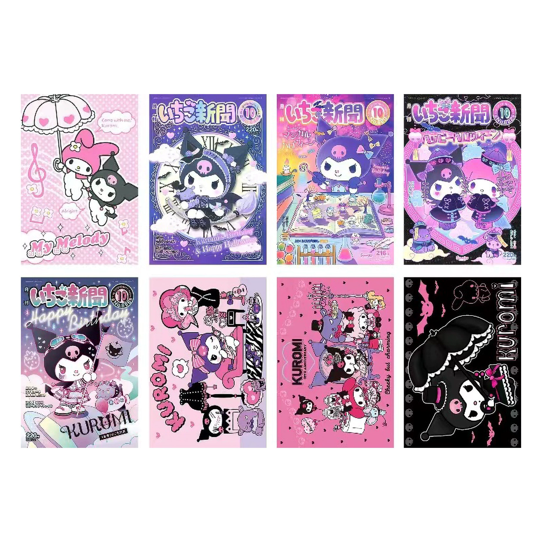 Самоклеящиеся наклейки на плакаты (Sanrio) 42×28.5 см, набор из 8 милых дизайнов персонажей