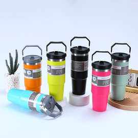 跨境直供30oz冰霸杯手提车载汽车杯304不锈钢户外保冷温杯吸管杯