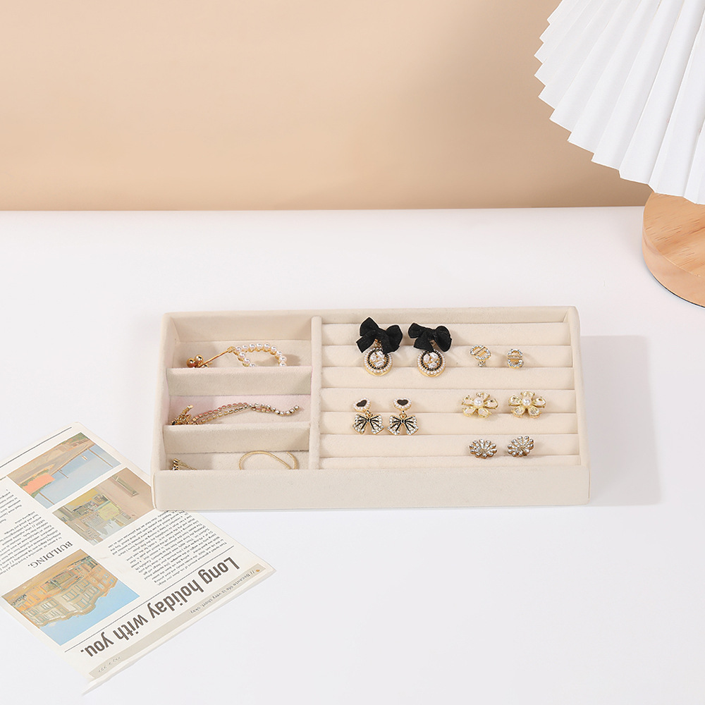 Contador cajón cascada bandeja de joyería almacenamiento para ver paleta pendientes pendientes anillos collares joyería caja de almacenamiento al por mayor