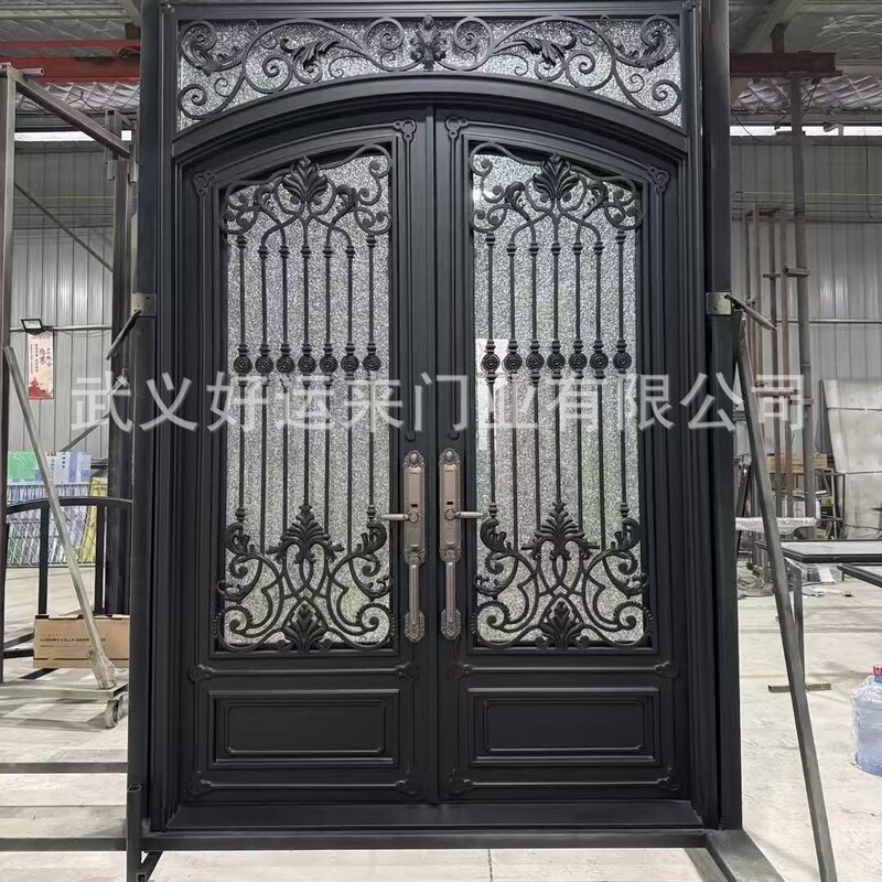 Foreign trade iron door villa door double door door door security door glass iron door manufacturers wholesale Foreign trade iron door villa door double door door door security door glass iron door manufacturers wholesale