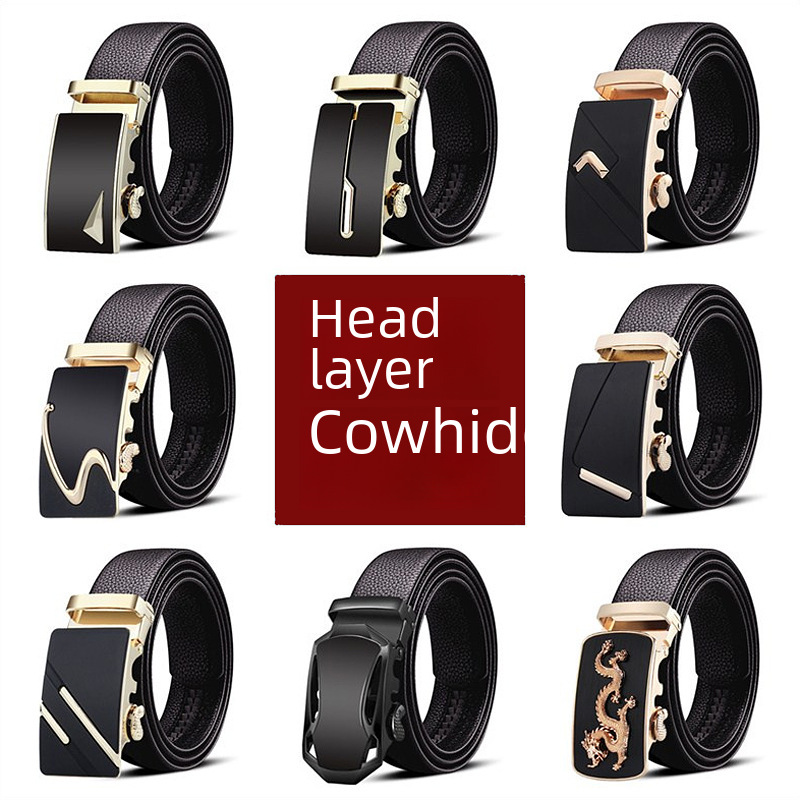 Leather casual belt