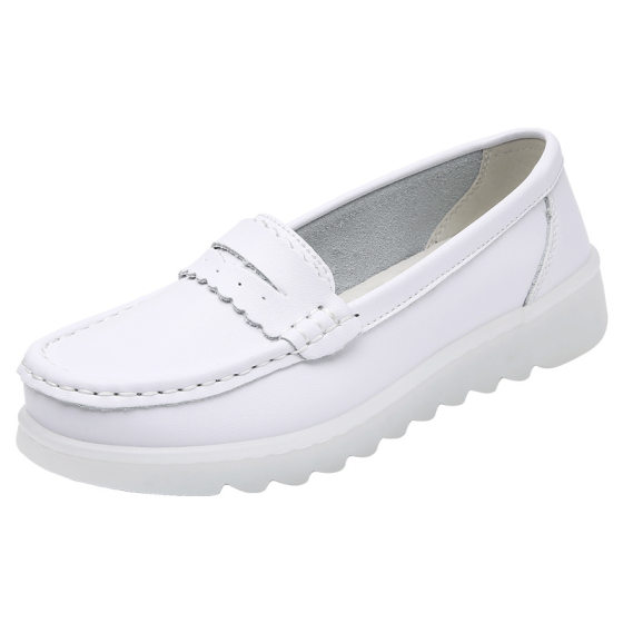 New nurse shoes women's summer non-slip leather thick bottom soft bottom not tired feet breathable medical work shoes in stock wholesale