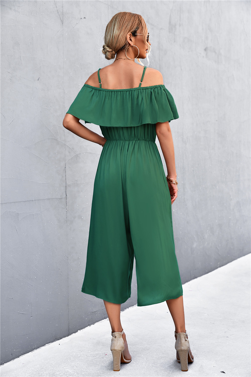 Women's One Shoulder Jumpsuit Loose Casual Summer Strap Romper_voghion.com
