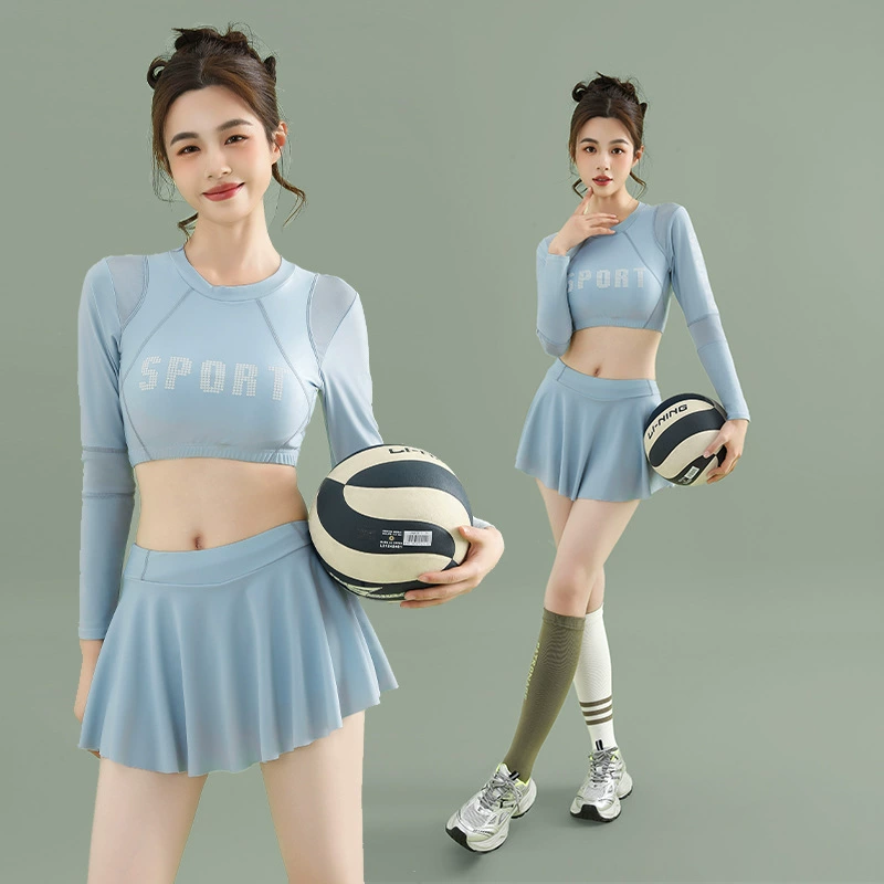 Swimwear, split set, long-sleeve, wholesale, fitted