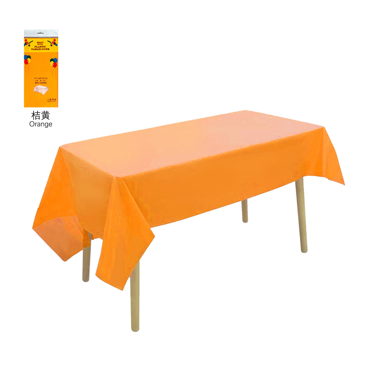 Mantel Desechable Rectangular 137 x 183 cm de Plástico PE para Fiestas