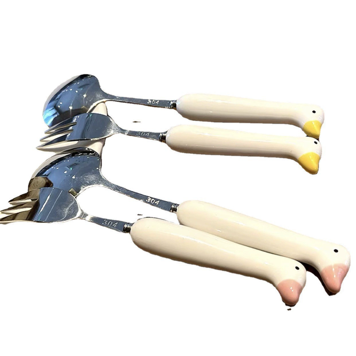 Creative cute brand spoon stainless steel, tableware, handheld high quality set