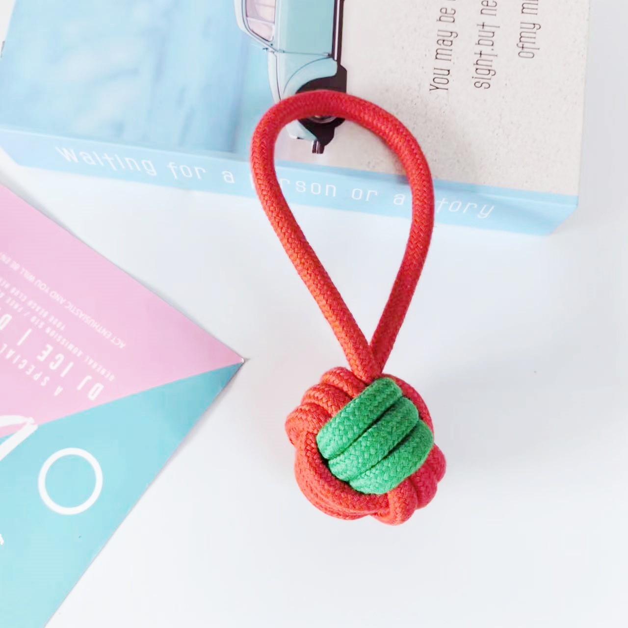 Juguetes para perros de gran venta transfronterizos, juego de juguetes de cuerda de algodón navideños para mascotas, juguete para la dentición, alivio del aburrimiento, juguete navideño con nudos resistentes a las mordidas.