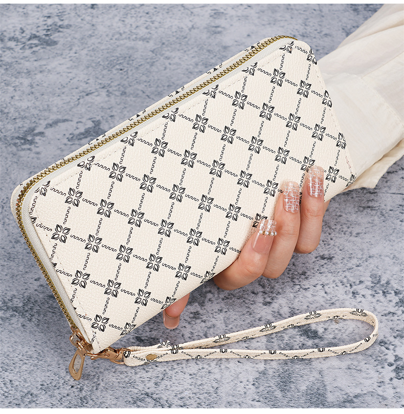 Portafoglio donna grande con zip stile coreano pochette monete_voghion.com