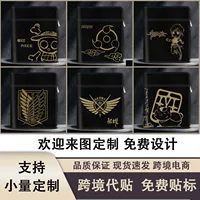 Zipper coin purse (anime style) black, card holder wallet, lightweight 0.099 kg